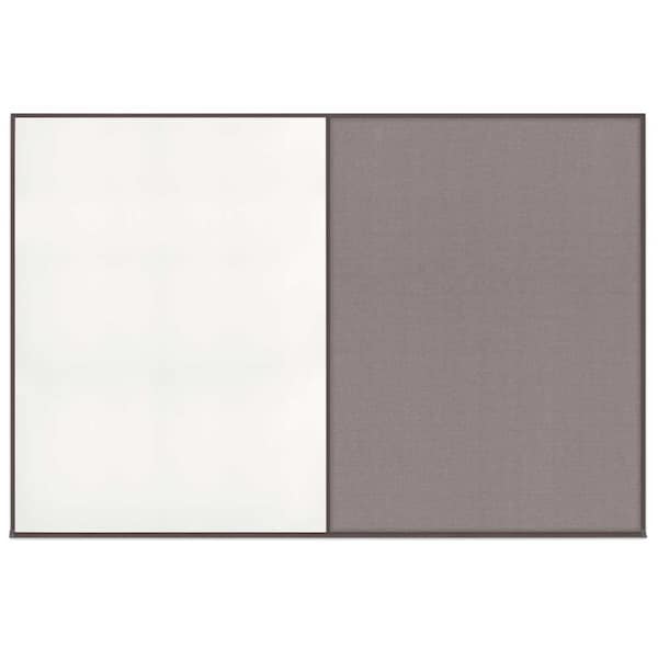 United Visual Products Enclosed Corkboard, 1 Door, 72"x48", 4" Fra, UV3405-BLACK-DBURGU UV3405-BLACK-DBURGU - main